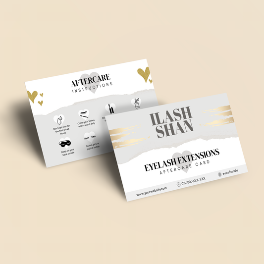 Eyelash Aftercare Cards