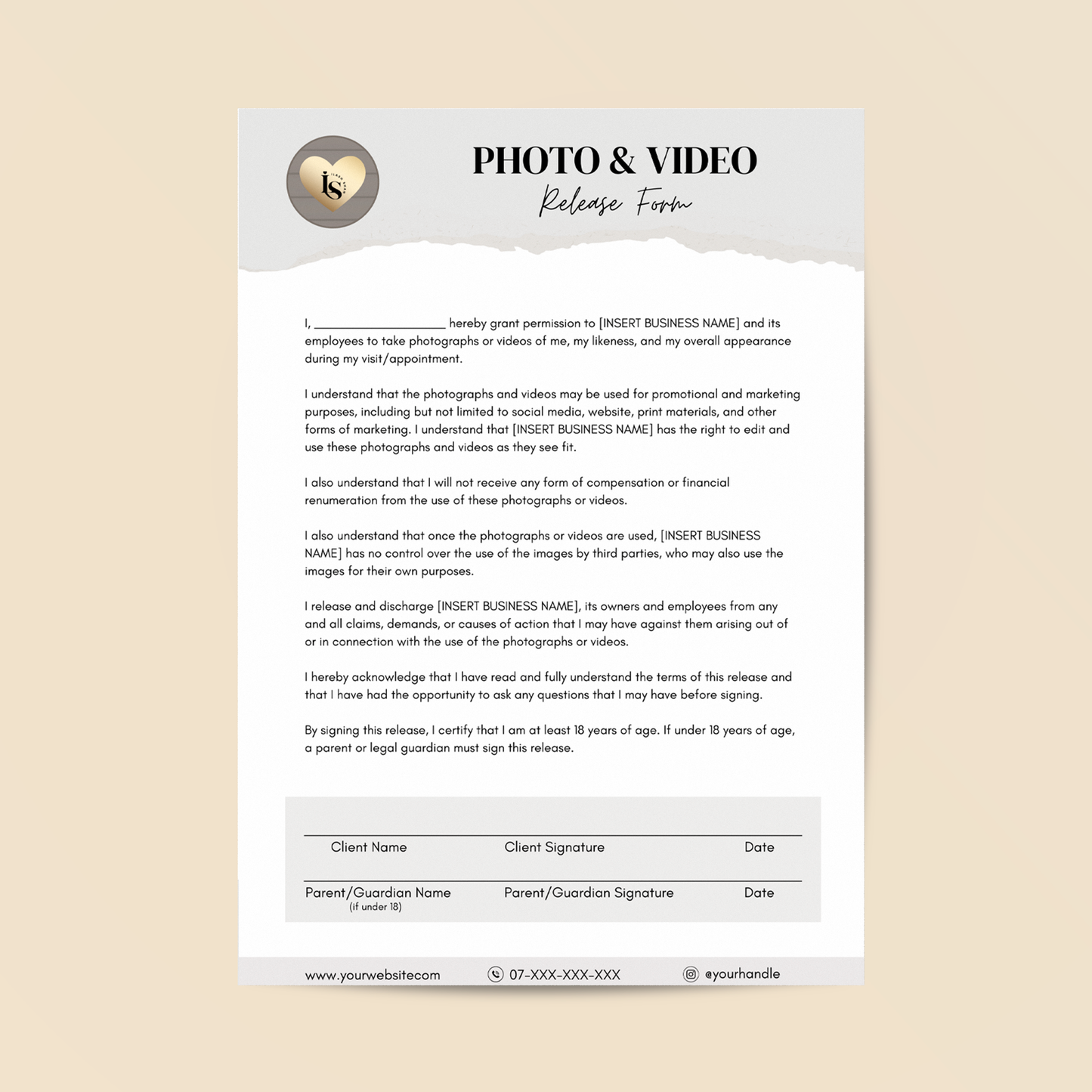 Photo & Video Release Form